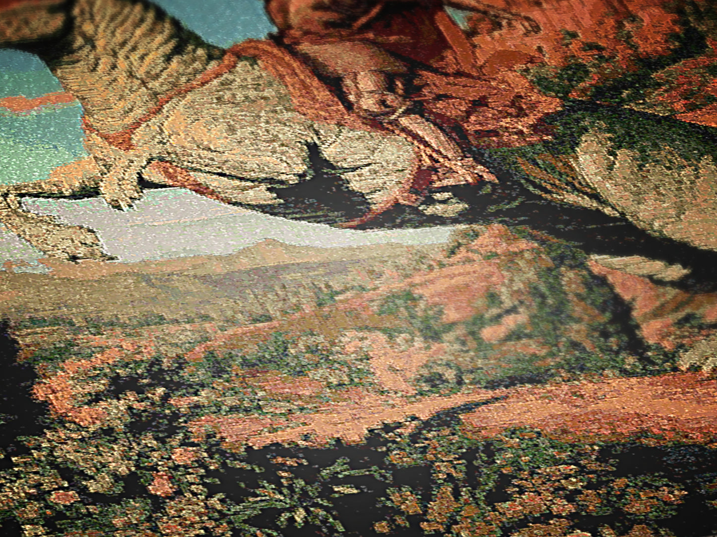 Funny Knight On Dinosaur Woven Blanket, Medieval Wall Art, Fantasy Large Wall Tapestry, Renaissance Fair Castlecore Decor, Baby Nursery Gift