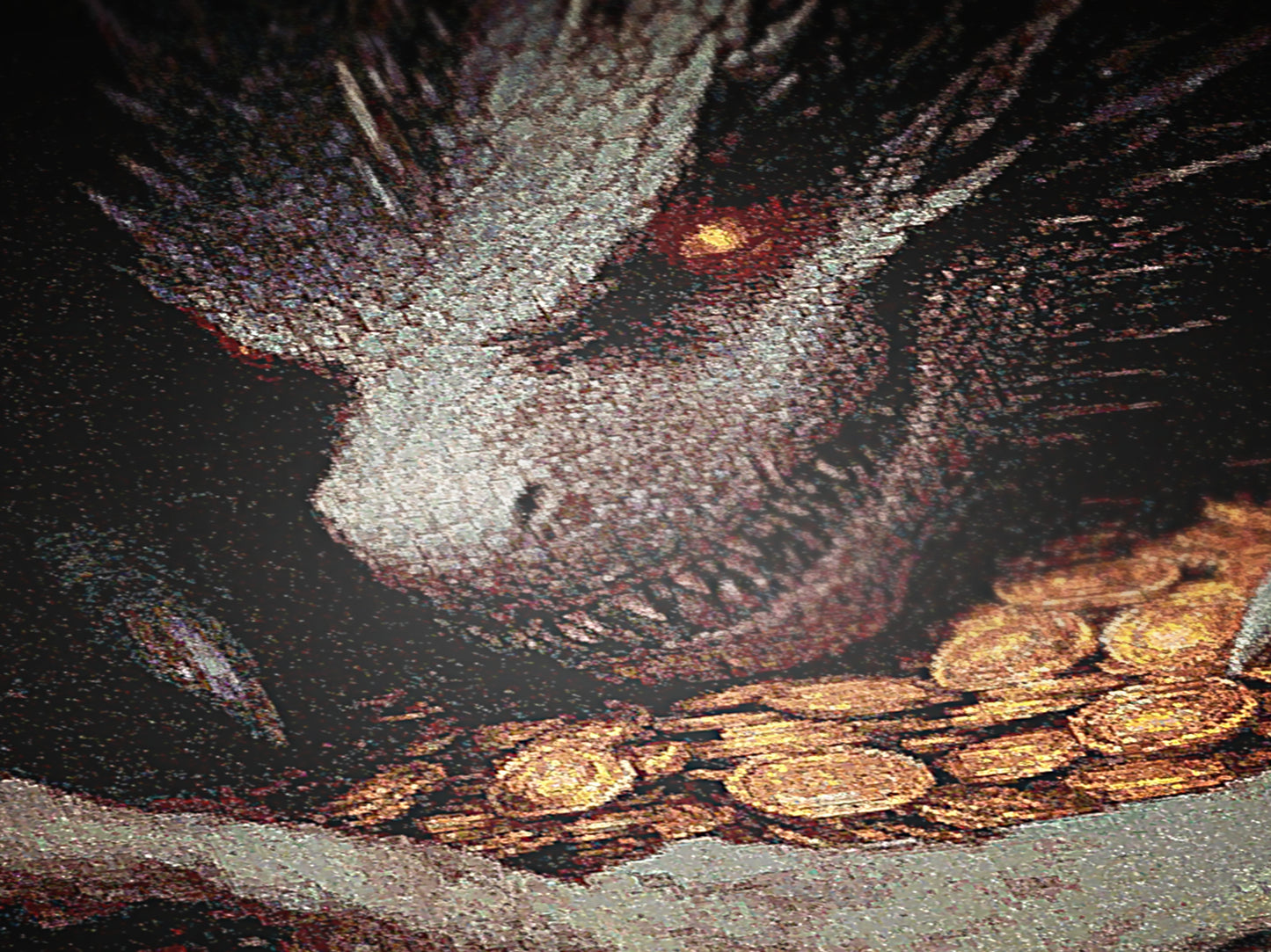 Fantasy Dragon Blanket Gold Hoard Large Tapestry Throw, TOG LOTR Gothic Medieval Decor, Bedding Bookish Nook Art Dark Academia Gift