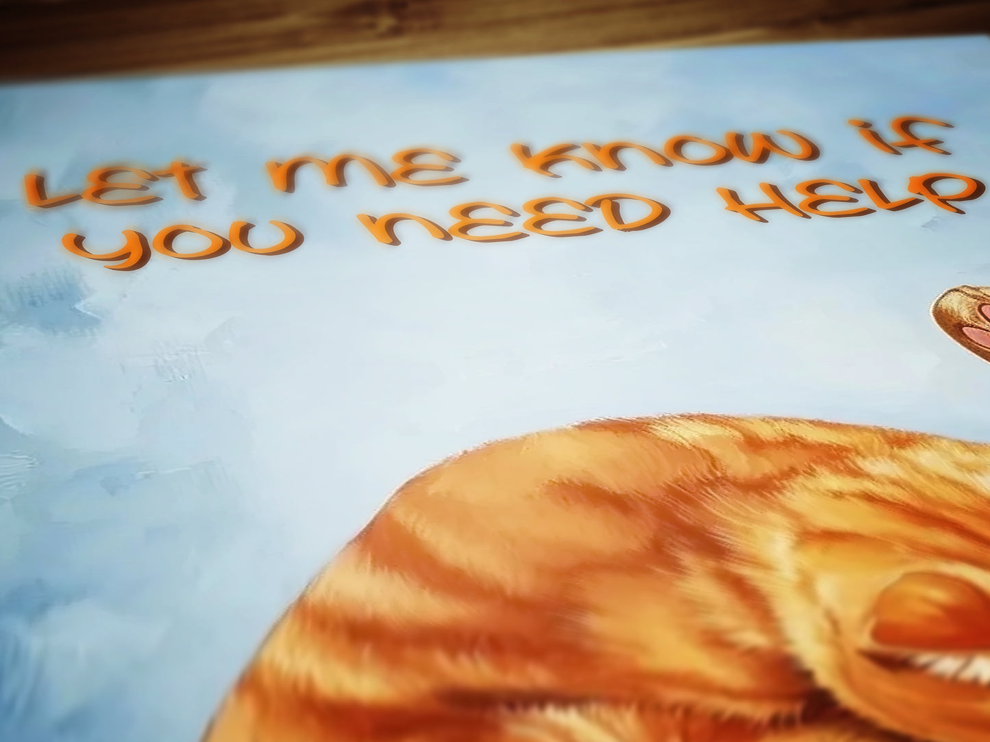 Orange Tabby Cat Grooming Sesh, Let Me Know If You Need Help, Maximalist Wall Art Bathroom decor Funny Toilet Poster, Weird Items Gift