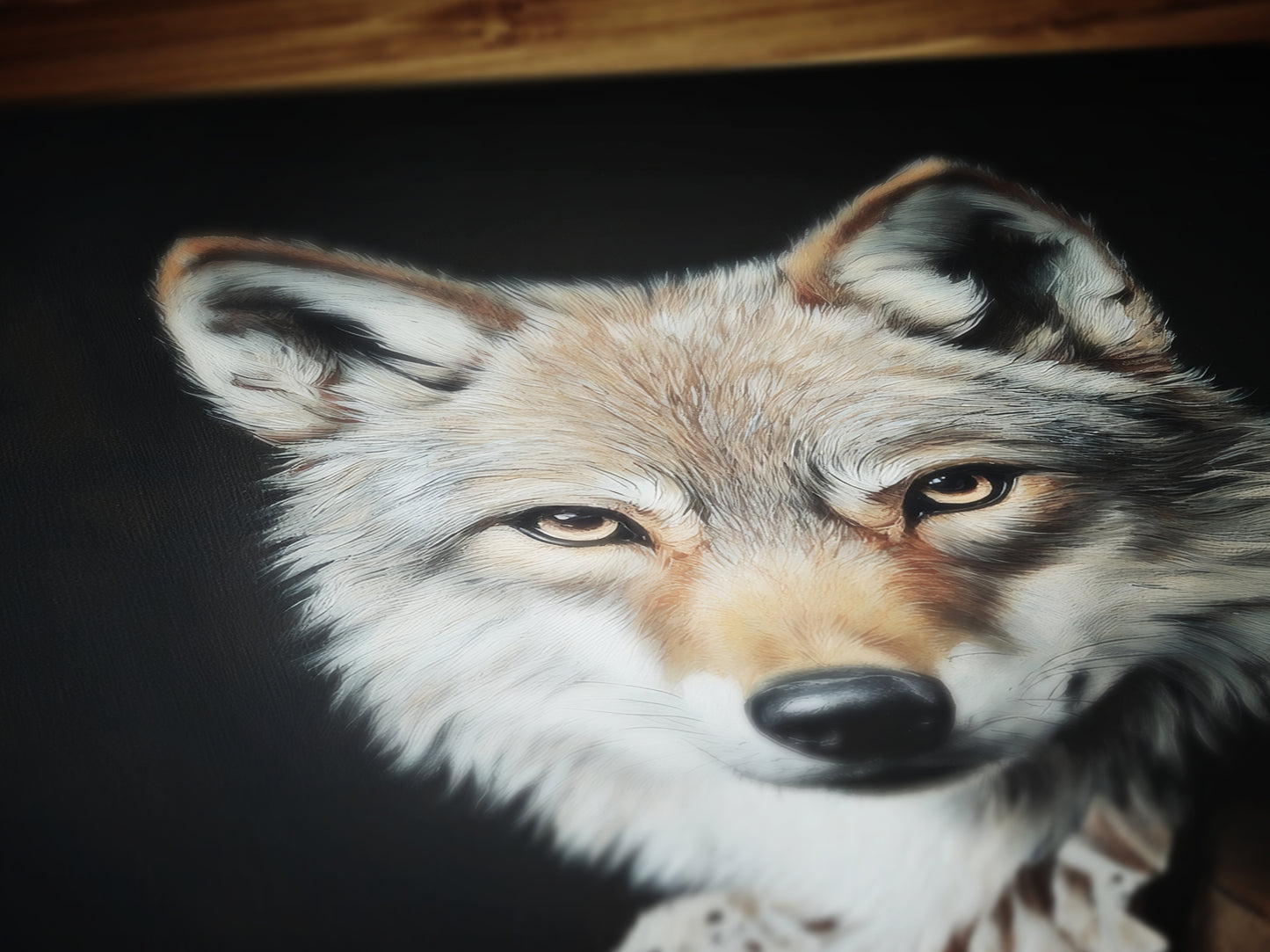 Gothic Wolf Portrait, Dark Academia Wall Decor, Funny Royal Pet Painting, Vintage Animal Lover Gift, Quirky Wolf Art Print