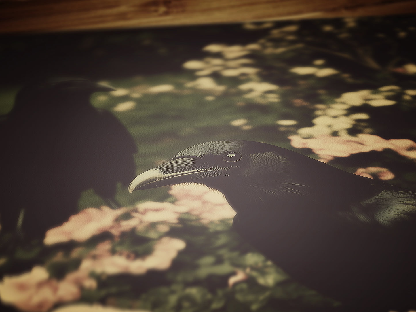 Gothic Raven Couple Wall Art, Dark Academia Crow Print, Vintage Nature Decor, Witchy Cottagecore Poster, Whimsigoth Aesthetic Artwork