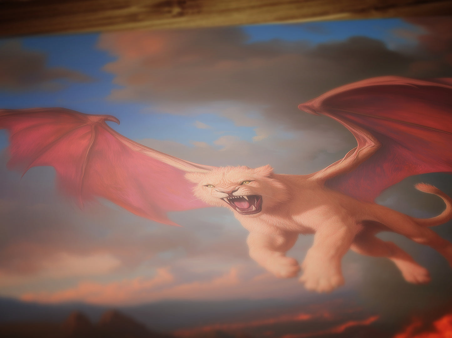 Manticore Fantasy Art Poster, Mythical Creature Wall Decor, Whimsigoth Dark Surreal Illustration Print, Gothic Aesthetic Gift For Him Or Her