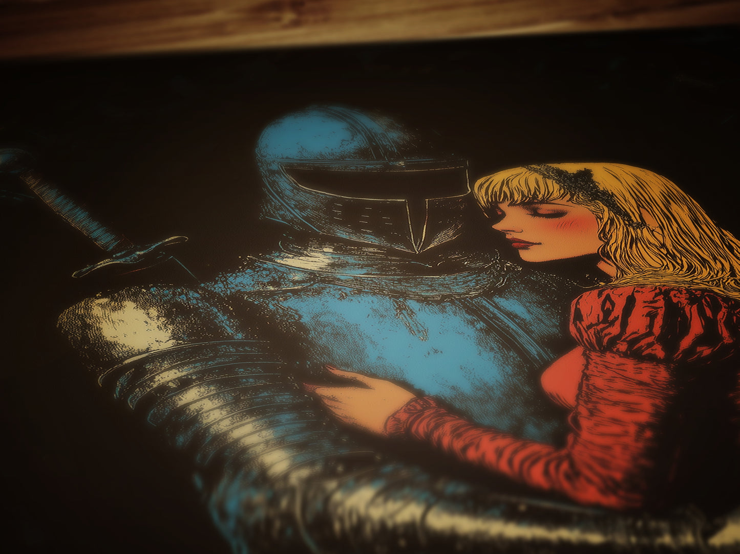 One Last Goodbye, Knight And Lady Poster, Dark Fantasy Art Print, Medieval Dark Romance Wall Art Whimsigoth Decor Castlecore, Bookish Gift