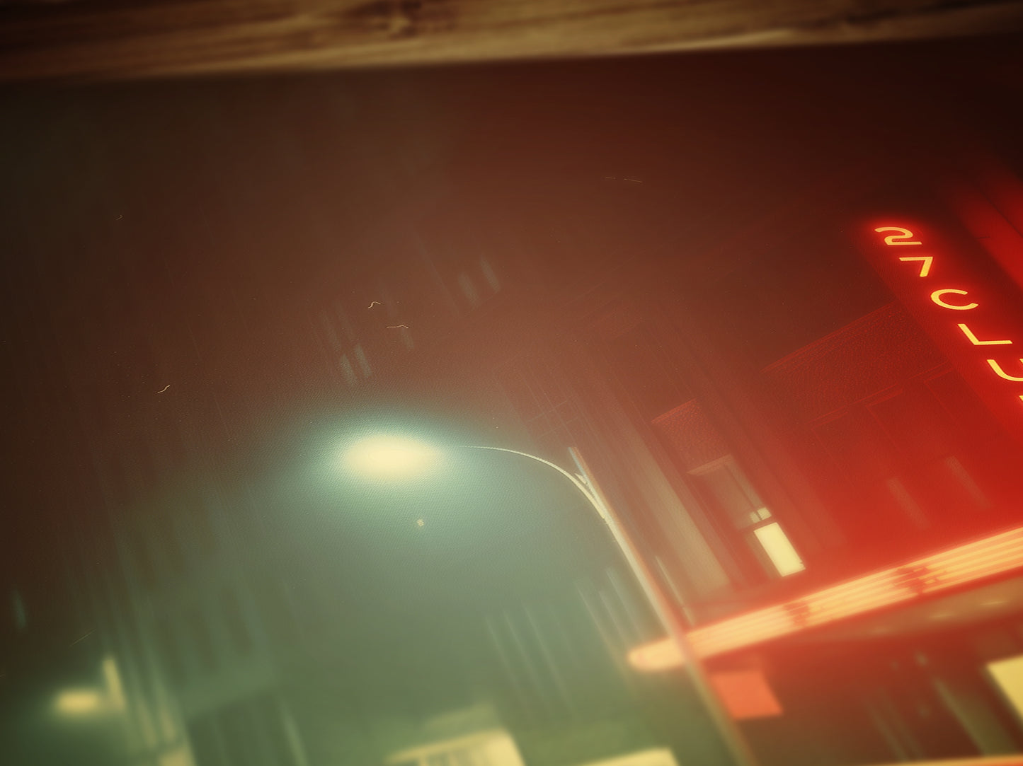 Vintage 27 Club Neon Street Scene Art Print, Retro Urban Nightlife Wall Decor, Film Noir-Inspired Cityscape, Classic Car and Neon Aesthetic