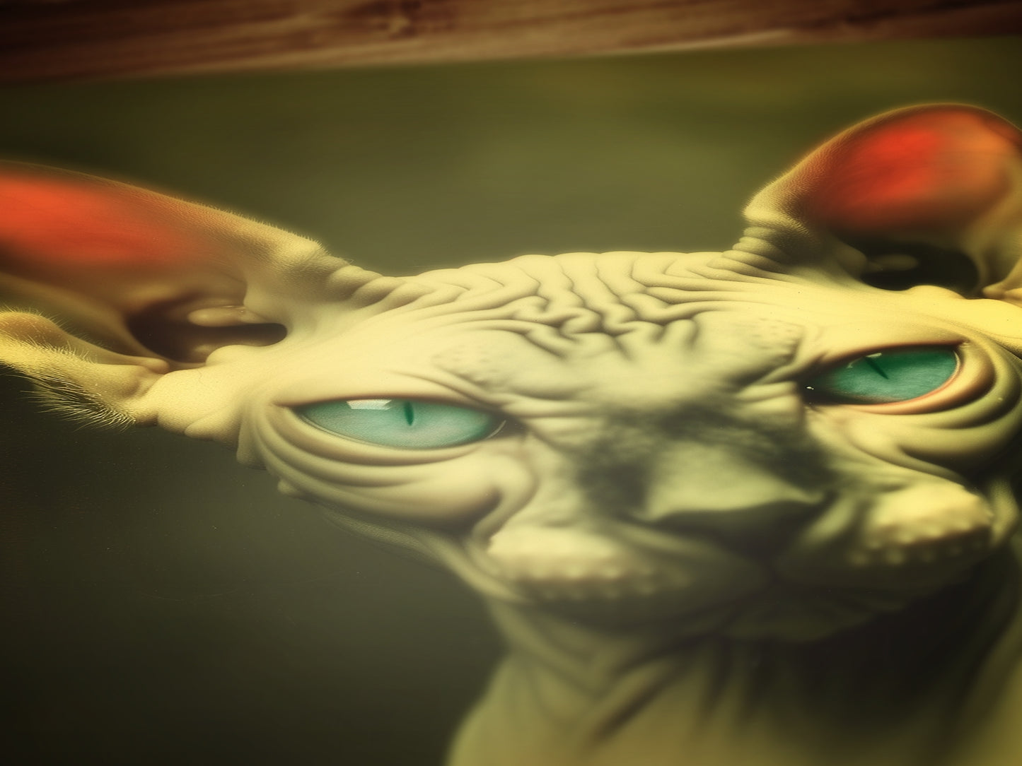 Regal Sphynx Cat Poster, Retro Vintage Inspired Gothic Wall Art, Retro Aesthetic Poster Weird Art & Unique Home Decor, Sphynx Cat Lover Gift