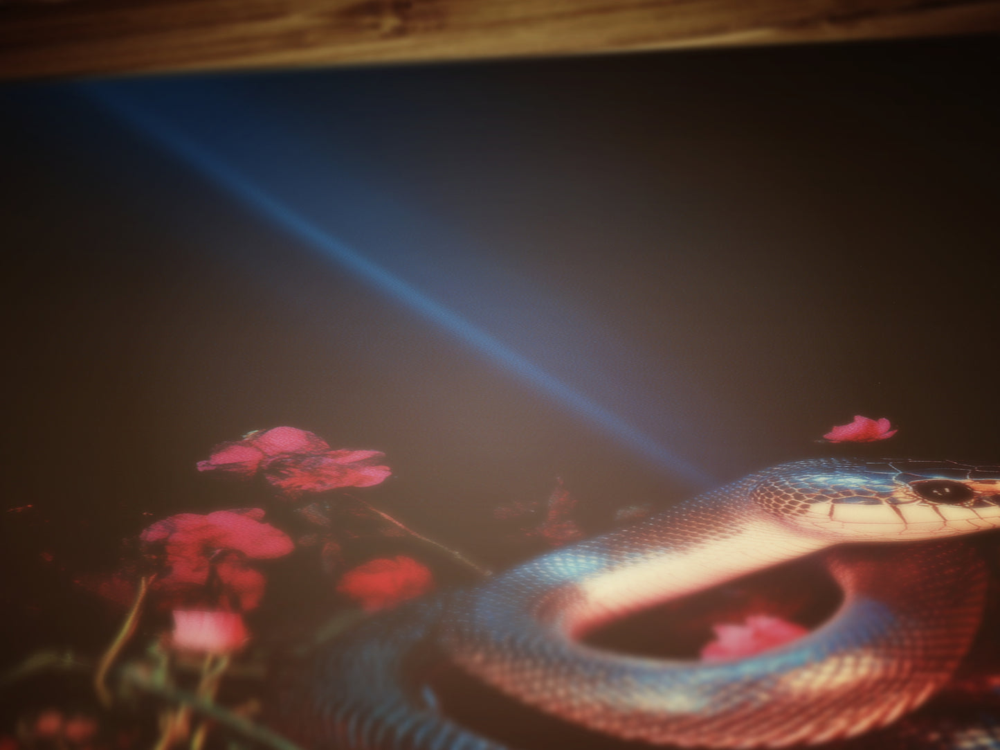 Dark Lush Floral Snake Wall Art Poster, Moody Botanical Wall Art Printable, Gothic Dark Academia Aesthetic Wall Decor