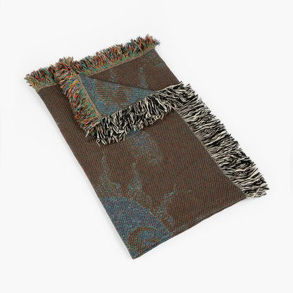 Celestial Sun And Moon Woven Blanket, Boho Whimsical Tapestry Throw, Mystical Whimsigoth Throw, Cozy Bohemian Home Decor Gift