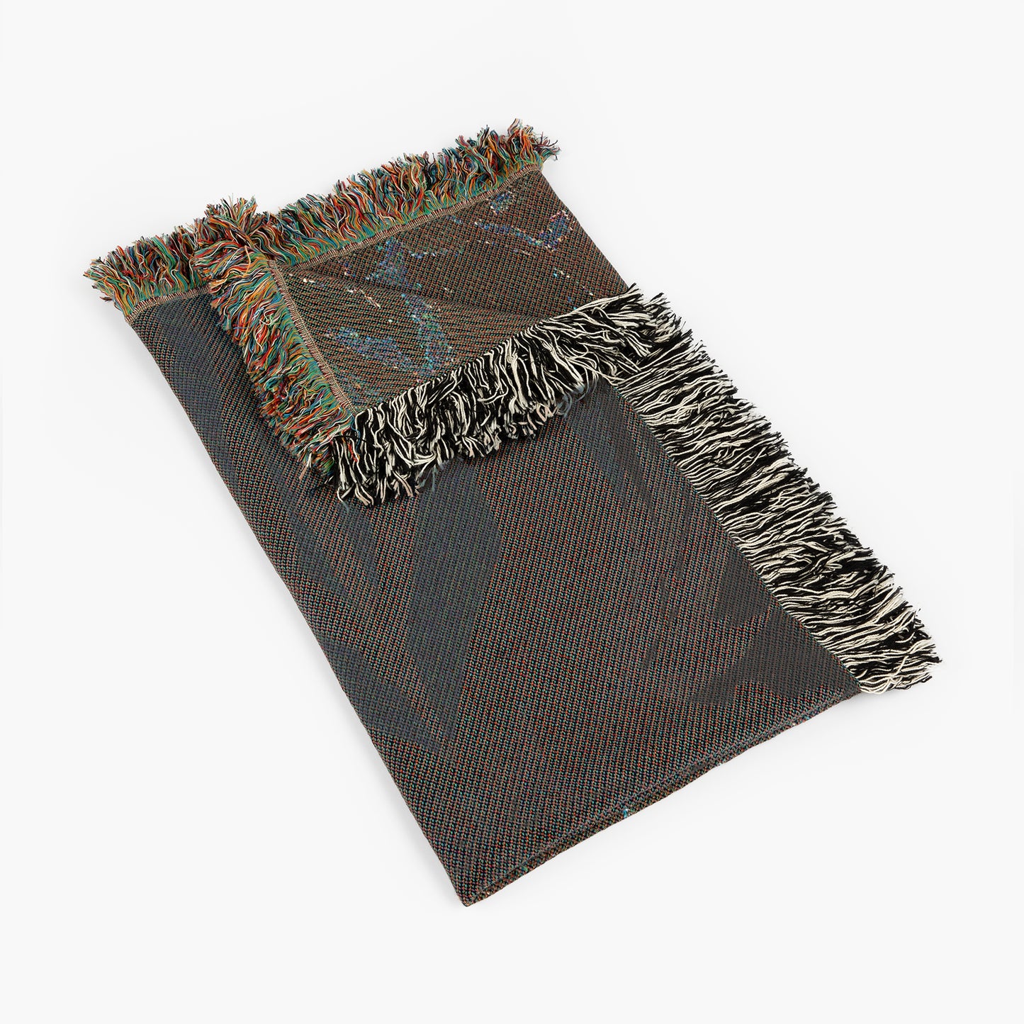 Art Nouveau Zodiac Gemini Woven Fringe Blanket