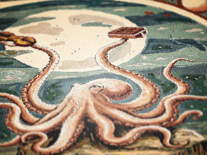 These Arms Of Mine, Moody Vintage Octopus and Moon Woven Cotton Blanket