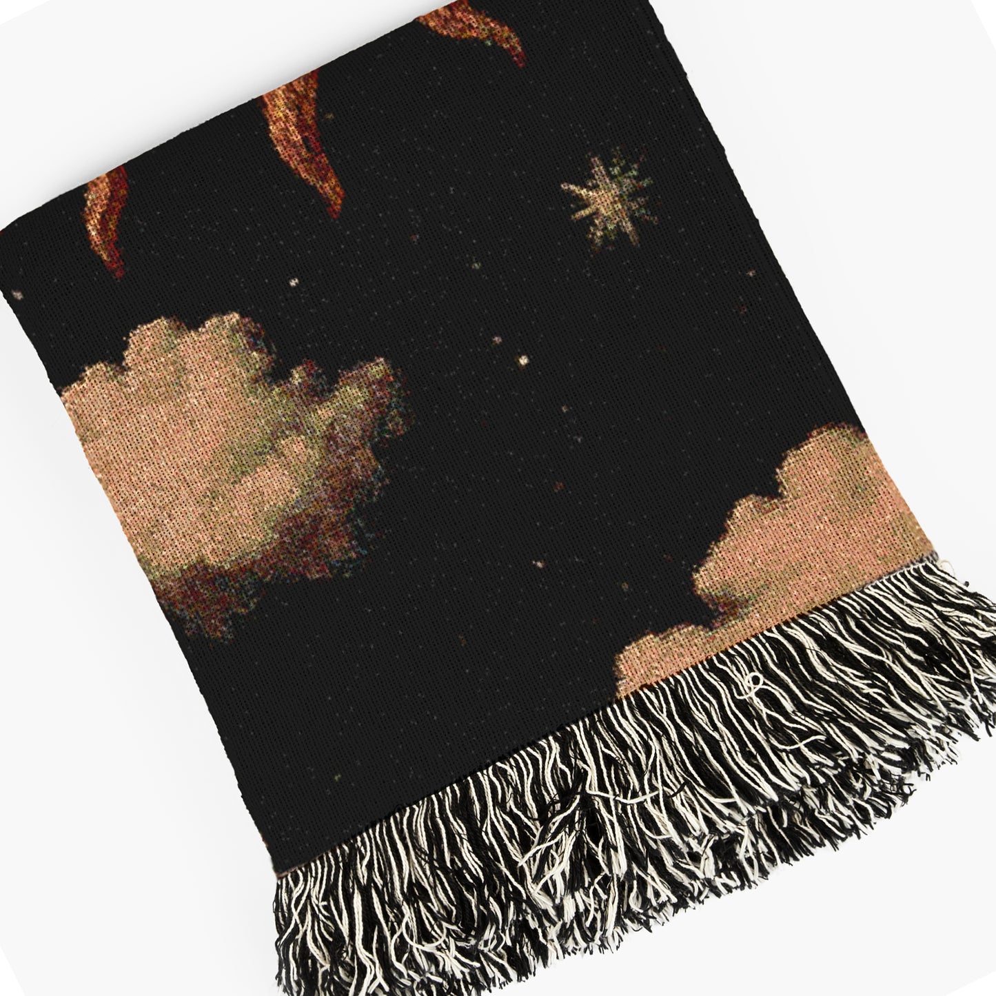 Celestial Sun And Moon Woven Blanket, Boho Whimsical Tapestry Throw, Mystical Whimsigoth Throw, Cozy Bohemian Home Decor Gift