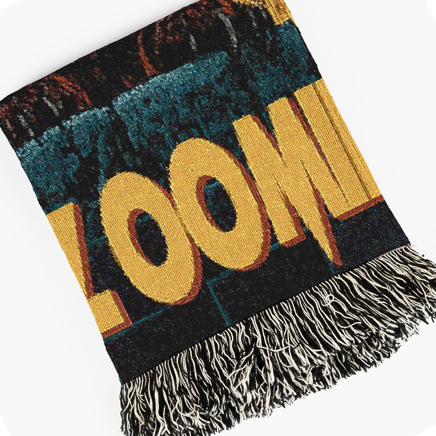 The Zoomies, Playful Black Cat Woven Throw Blanket, Horror Movie Inspired Jacquard Tapestry, Cozy Dark Home Decor, Cat Lover Gift