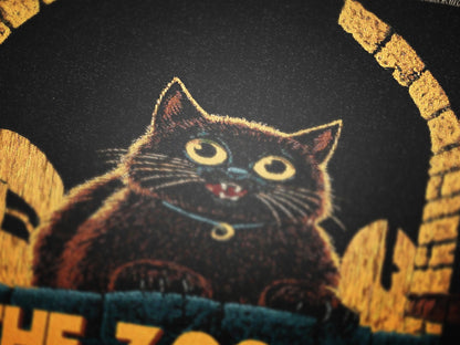 The Zoomies, Playful Black Cat Woven Throw Blanket, Horror Movie Inspired Jacquard Tapestry, Cozy Dark Home Decor, Cat Lover Gift