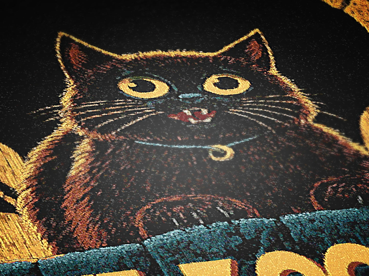 The Zoomies, Playful Black Cat Woven Throw Blanket, Horror Movie Inspired Jacquard Tapestry, Cozy Dark Home Decor, Cat Lover Gift