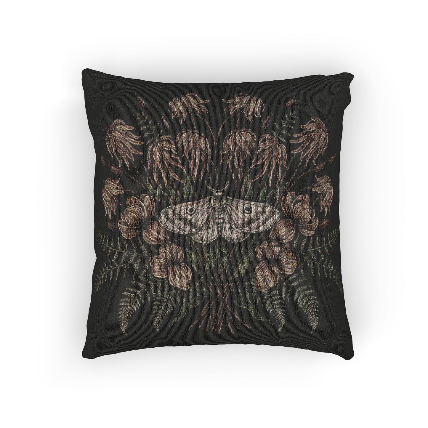 C-10 Floral Moth  Woven Pillow