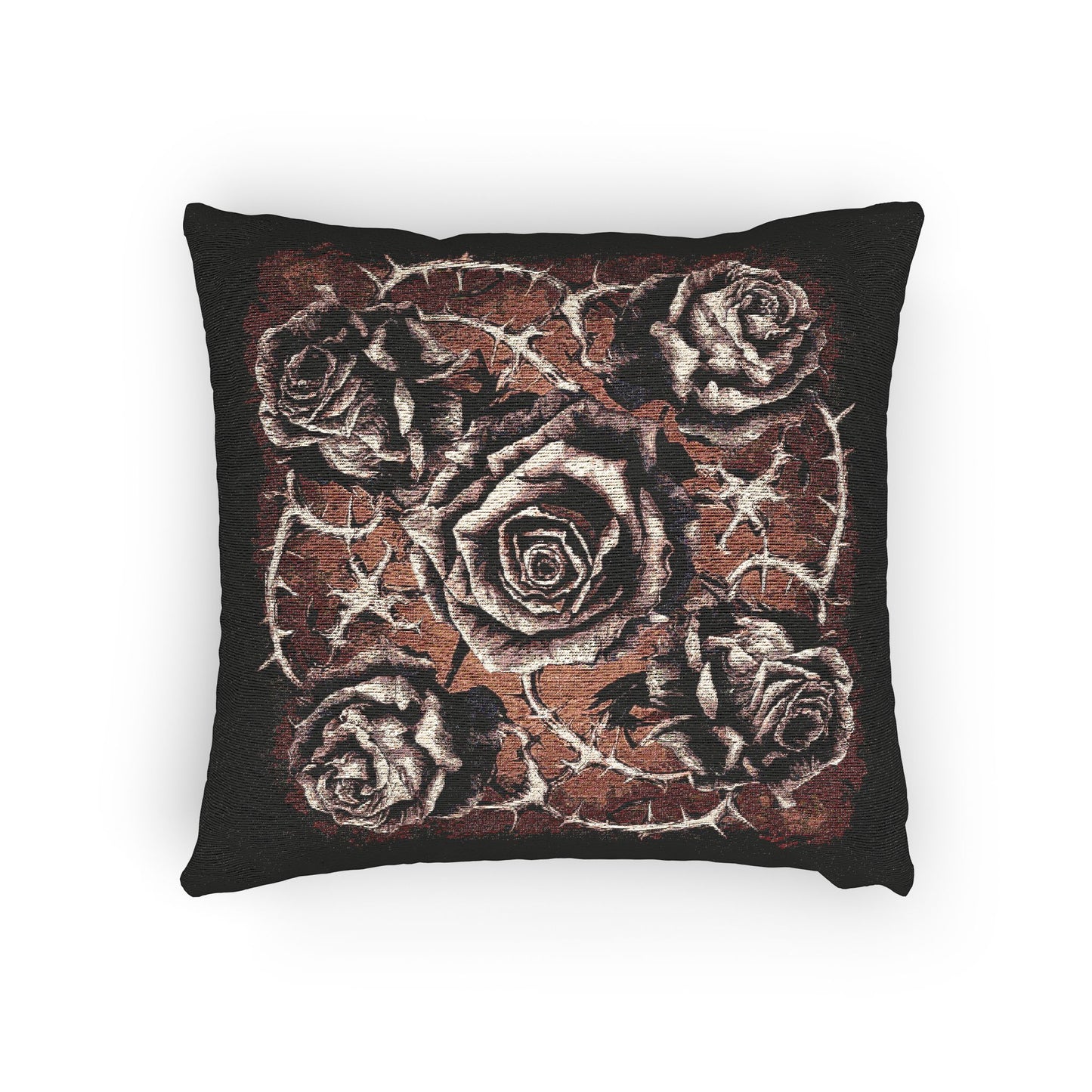 C-6 Roses & Spines Woven Pillow