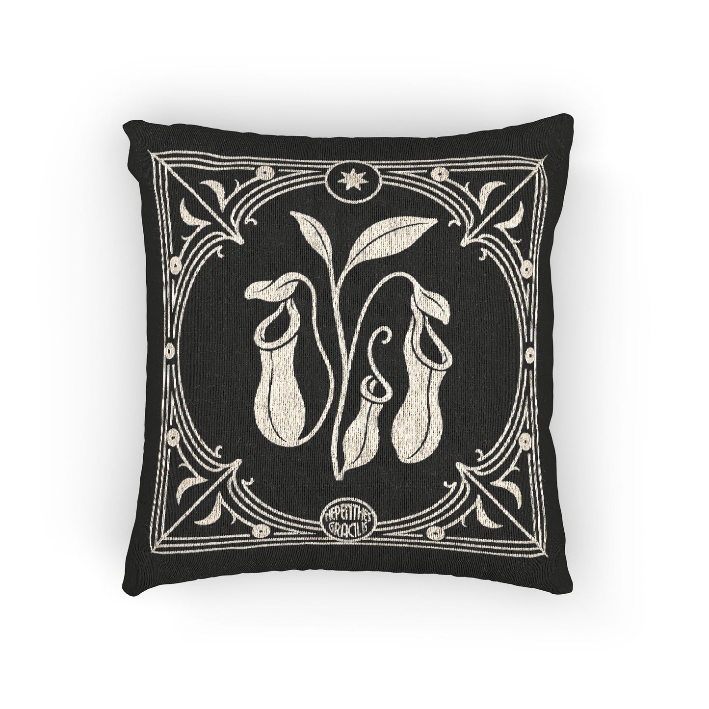 C-19 pitcher plant Woven Pillow