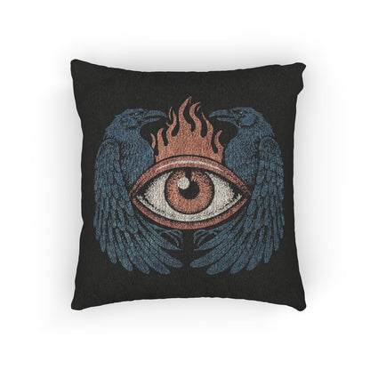 C-9 Eye Raven Woven Pillow