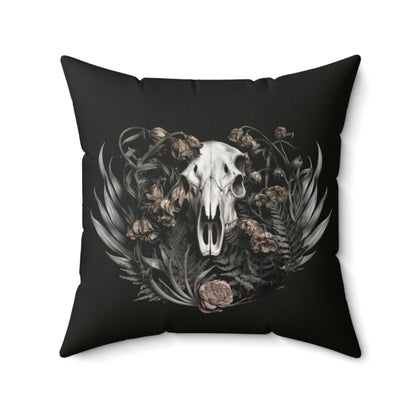 C-2 Botanical Ram Skull Faux Suede