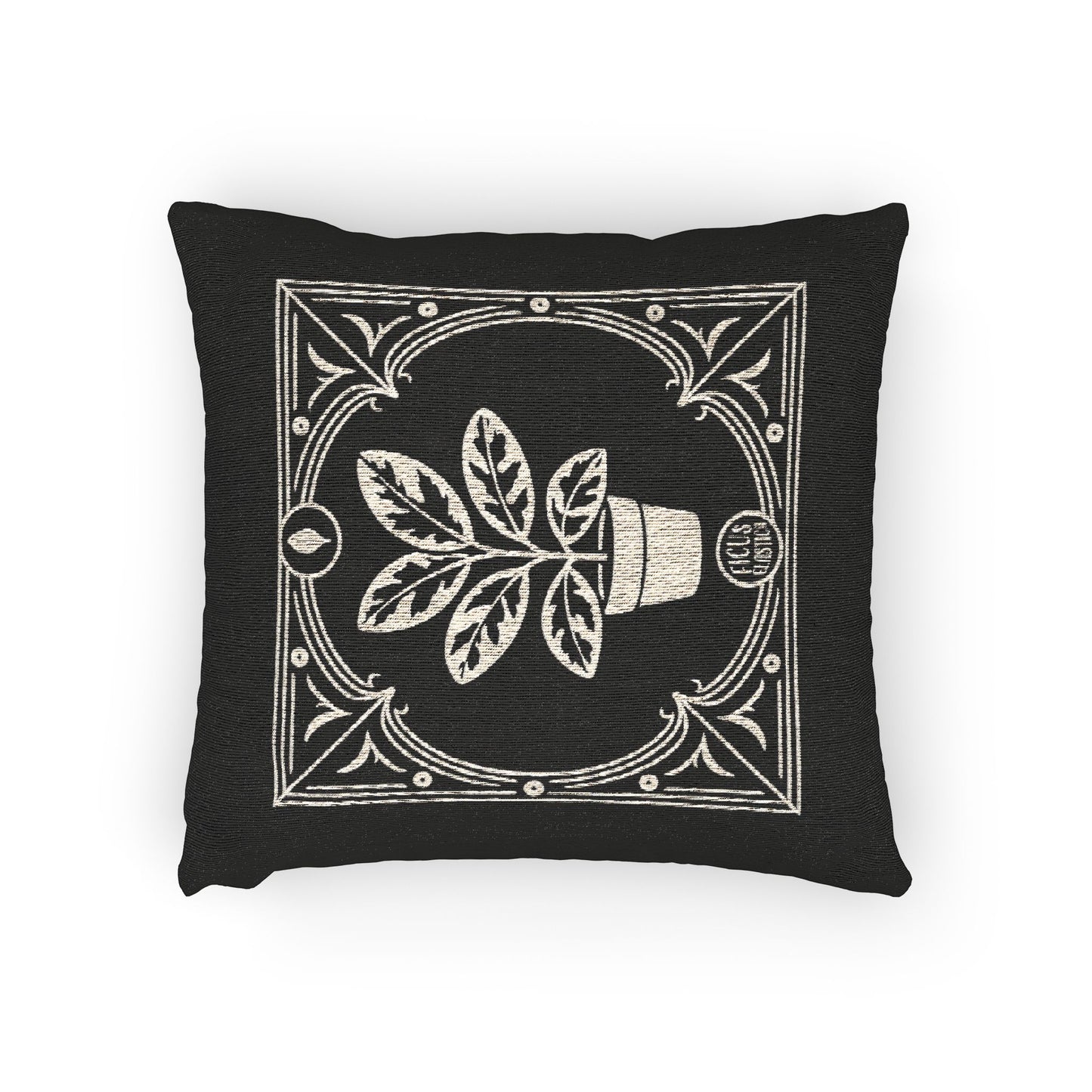Rubber Plant Woven Pillow
