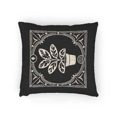 Rubber Plant Woven Pillow