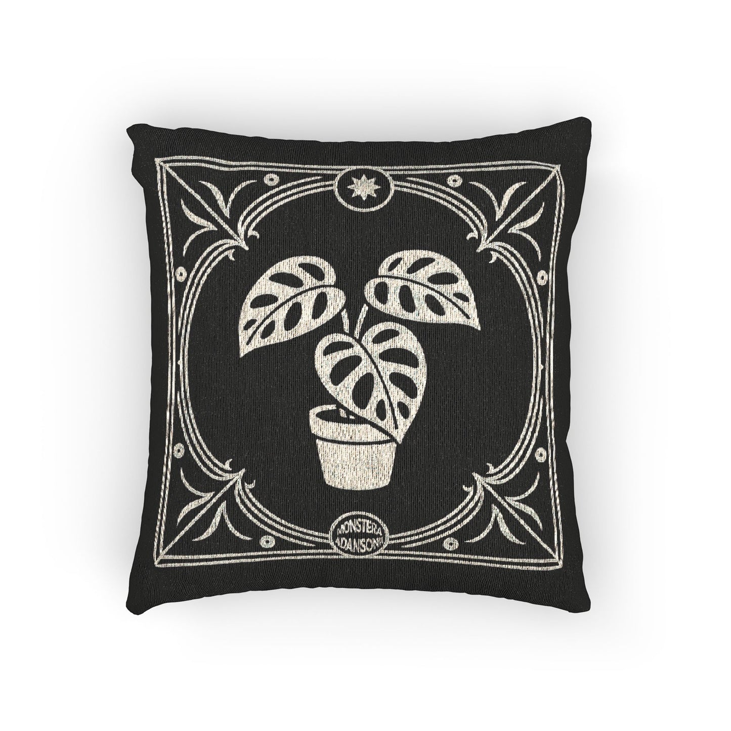 Monstera Adansonii Woven Pillow