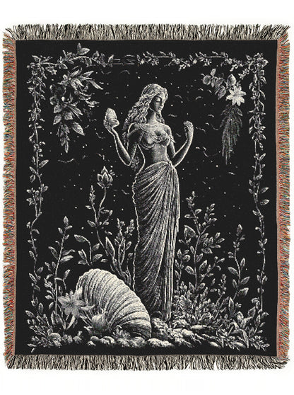 Aphrodite Blanket, Greek Mythology Goddess of Love and Beauty, Large Wall Tapestry, Dark Romance, Throw Blanket Couch, Whimsigoth Decor