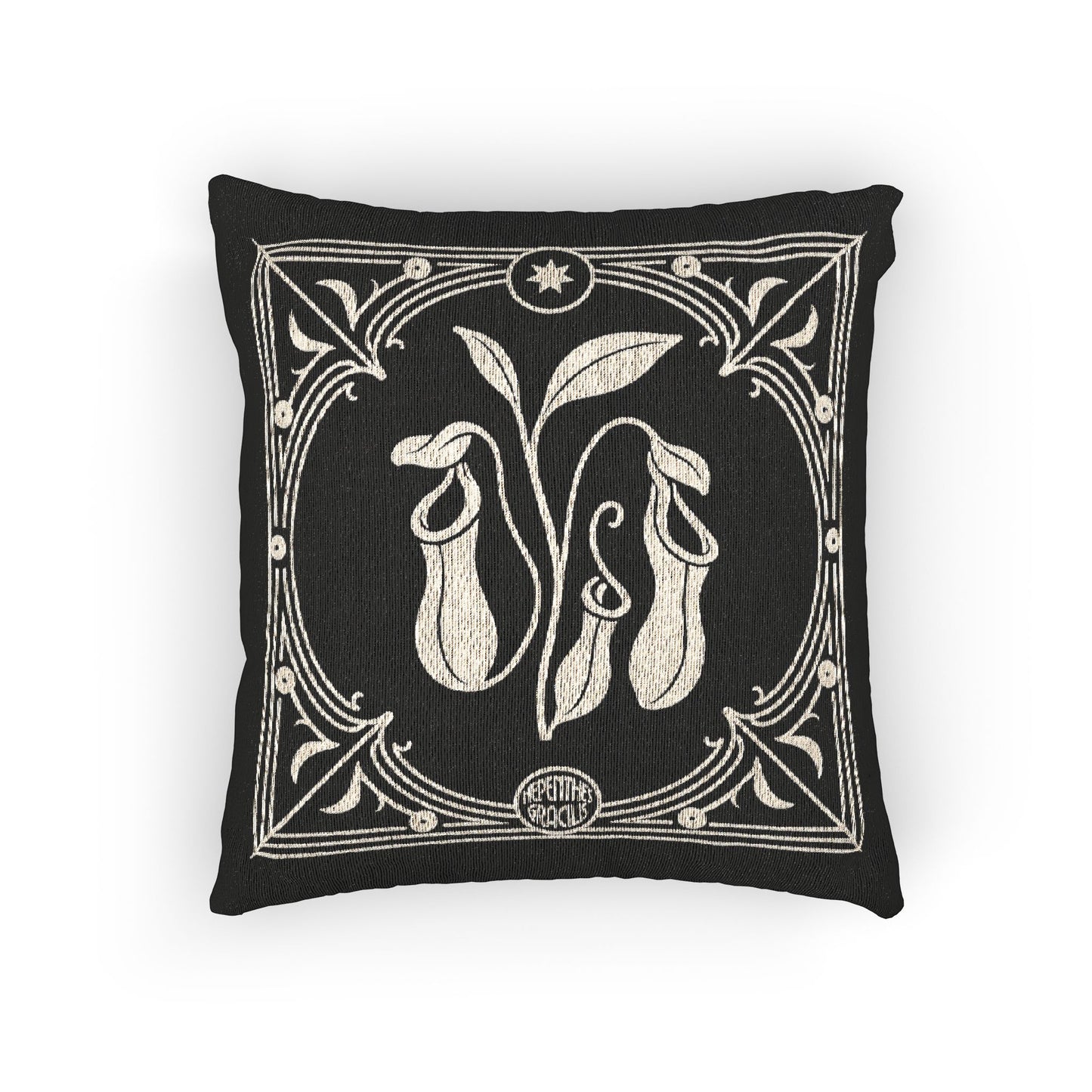 C-19 pitcher plant Woven Pillow