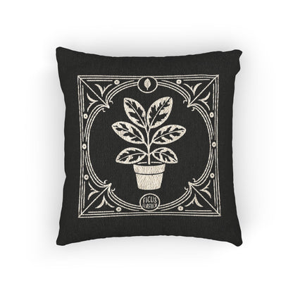 Rubber Plant Woven Pillow