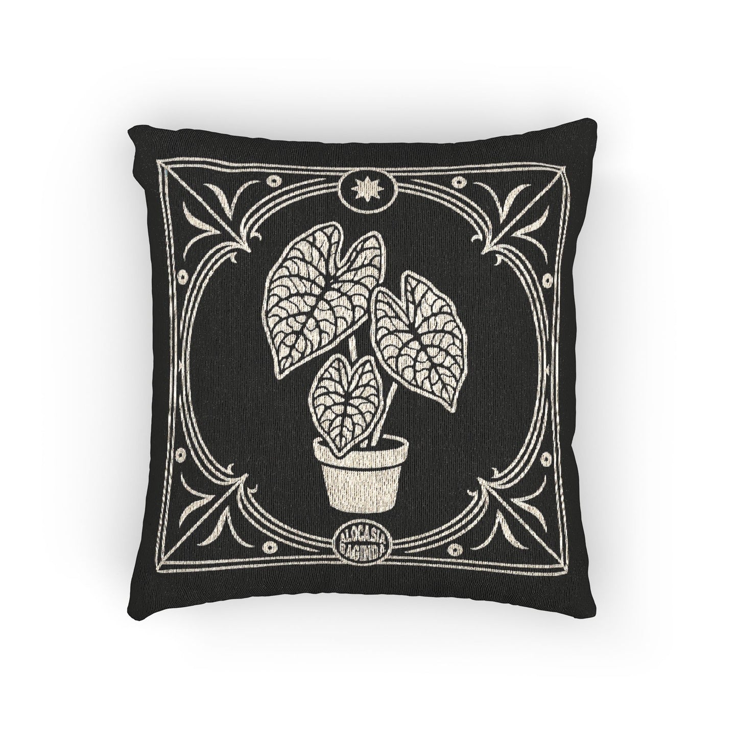 C-28 Dragon Scale Alocasia Woven Pillow