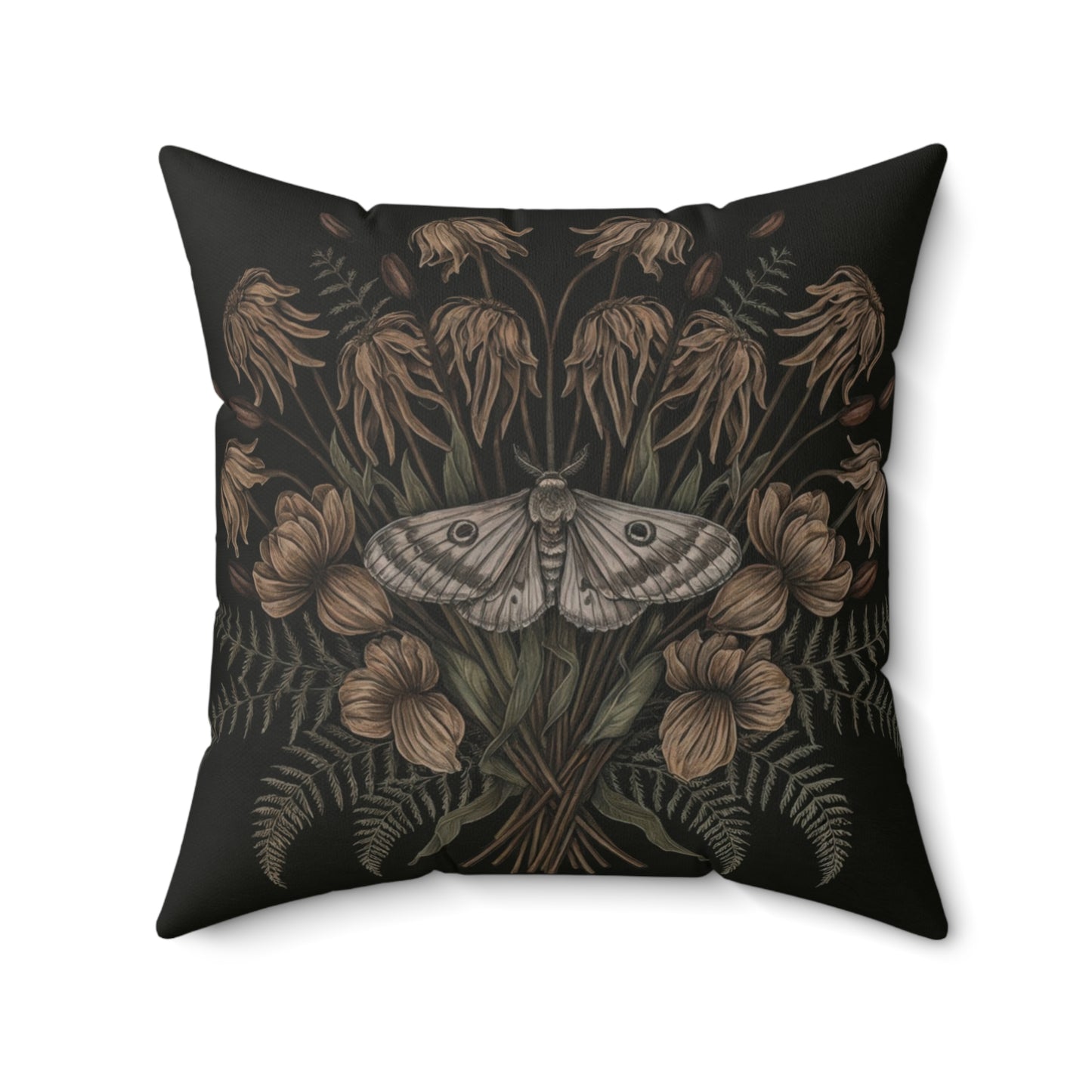 Floral Moth Faux Suede