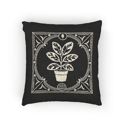 Rubber Plant Woven Pillow