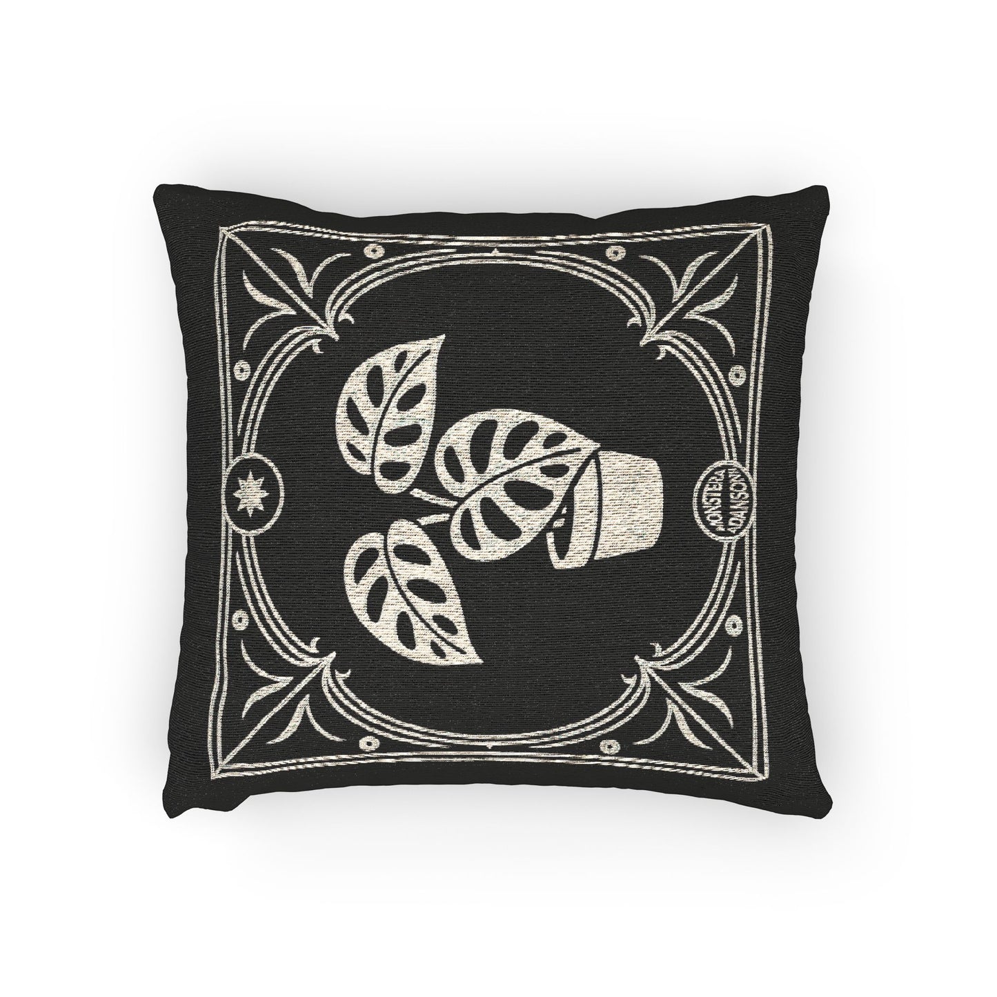 Monstera Adansonii Woven Pillow