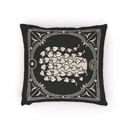 C-23 String Of Hearts Fig Woven Pillow to clean