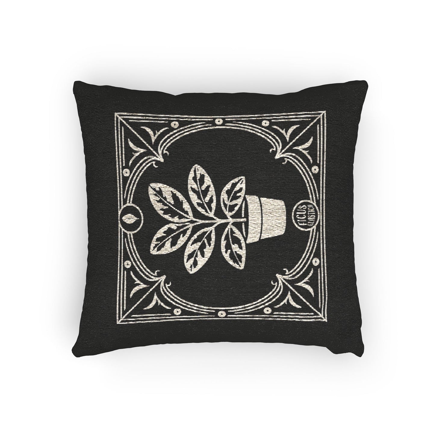 Rubber Plant Woven Pillow