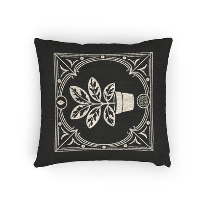Rubber Plant Woven Pillow