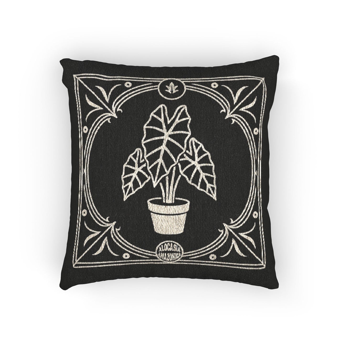C-26 Alocasia Amazonica Woven Pillow