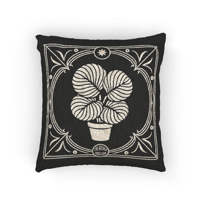 Calathea Orbifolia Woven Pillow