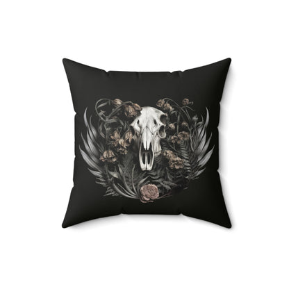 C-2 Botanical Ram Skull Faux Suede