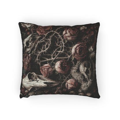 C-8 Roses & Bones Woven Pillow