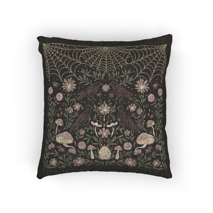 Raven Spider Woven Pillow
