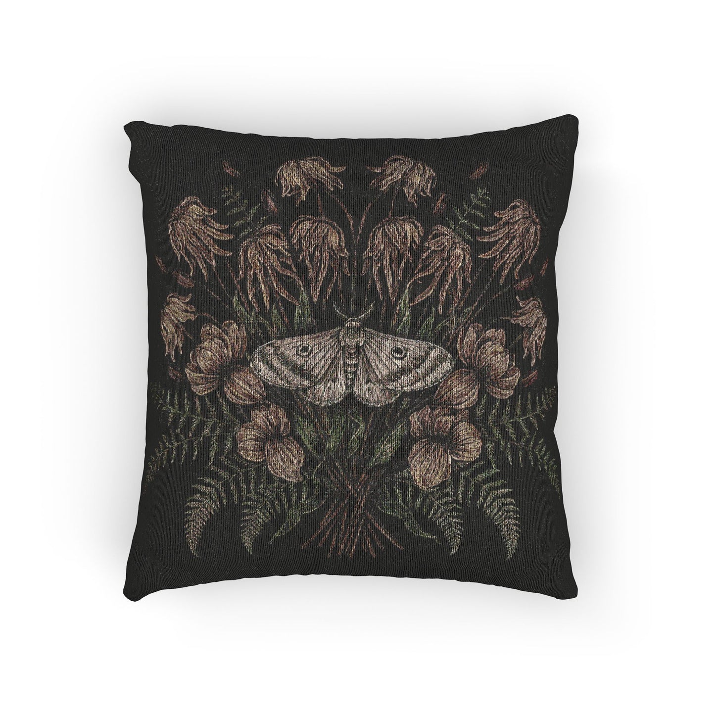 C-10 Floral Moth  Woven Pillow