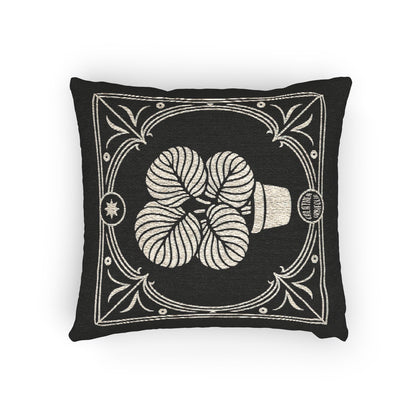 Calathea Orbifolia Woven Pillow