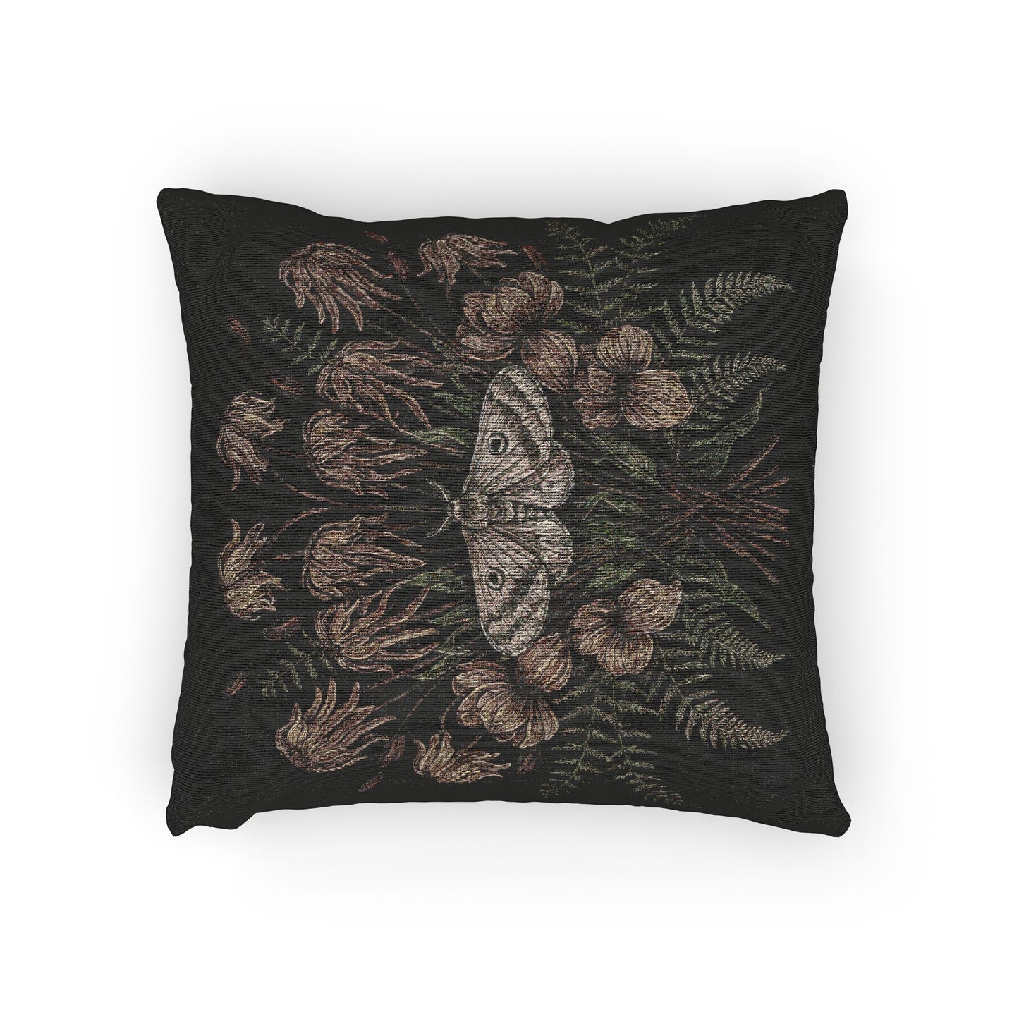 C-10 Floral Moth  Woven Pillow