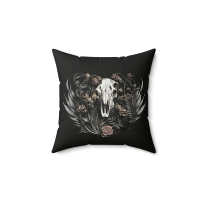 C-2 Botanical Ram Skull Faux Suede