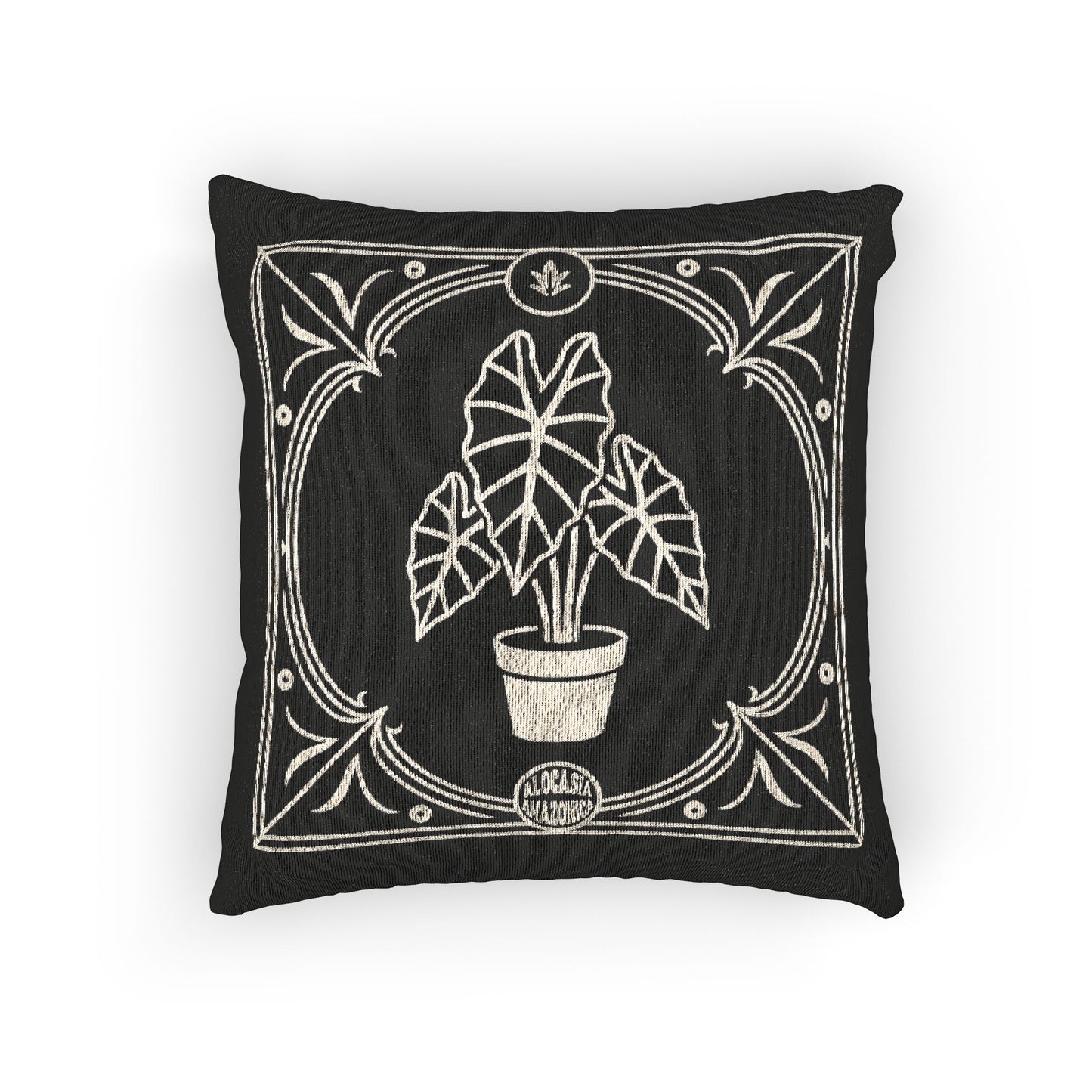 C-26 Alocasia Amazonica Woven Pillow