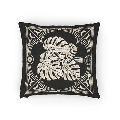 C-14 Monstera Woven Pillow