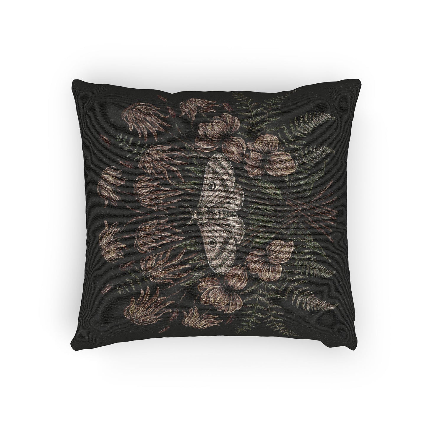 C-10 Floral Moth  Woven Pillow