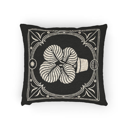Calathea Orbifolia Woven Pillow
