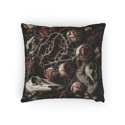 C-8 Roses & Bones Woven Pillow
