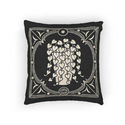 C-23 String Of Hearts Fig Woven Pillow to clean